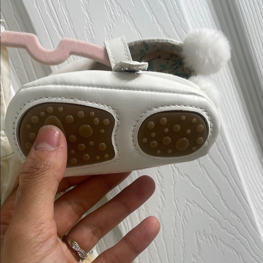 Floral Baby Dress with Matching Shoes - Picture 2 of 3